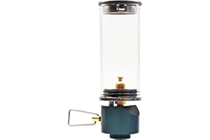 Gas Lantern, Dreamlike Candle Lamp Gas Lantern with Heat-Resistant Glass, Lamp with Adjustable Valve, Light for Camping and H