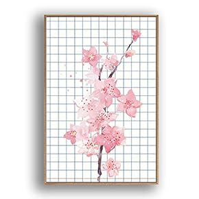 Framed Canvas Wall Art Beautiful Flowers in Grid Giclee Print Gallery Wrap Modern Home Prints Ready to Hang - 16x24 inches