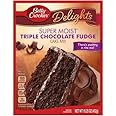 Betty Crocker Super Moist Cake Mix Triple Chocolate Fudge 15.25 oz Box (Pack of 2)