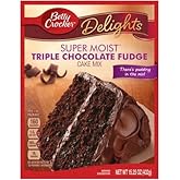 Betty Crocker Super Moist Cake Mix Triple Chocolate Fudge 15.25 oz Box (Pack of 2)