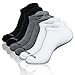 LITERRA Men’s 6 Pack Running No Show Socks Low Cut Performance Athletic Cushion Tab Sock