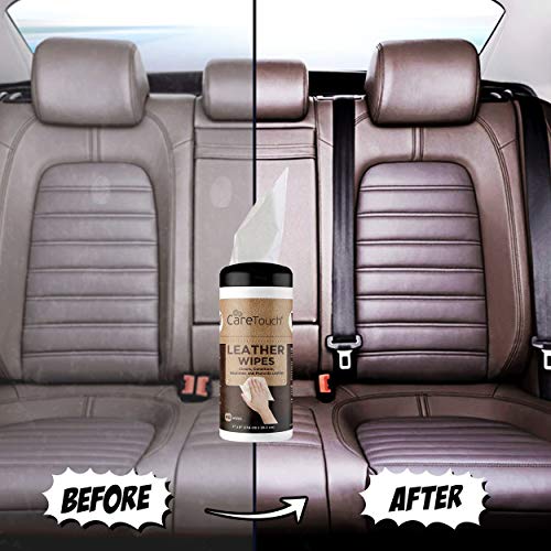 Care Touch Leather Cleaner Wipes for OneStep Cleaning, Conditioning