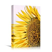 Canvas Wall Art Yellow Petal Close Up Bedroom Closeup Colorful Floral Multicolor Petal Photography Romantics - 12x18 inches