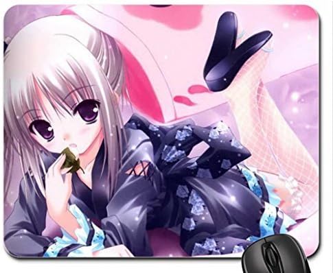 Amazon Com Anime Girl Laying Down With A Kimono Mouse Pad Mousepad 9 Inch X 7 Inch