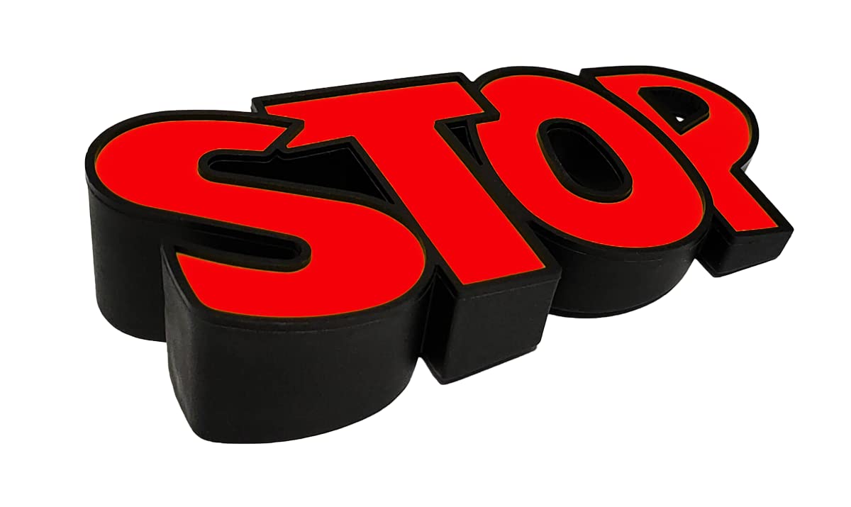 STOP Wedge Door Stop Door Window Security Windproof Protection Fingers Window Stopper, Non-slip - Home, Office, Children's Room (RED)