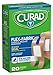 CURAD Flex-Fabric Adhesive Bandages, Finger/Knuckle Assorted for Wound Care, 10 Finger/10 Knuckle per Box, Pack of 6