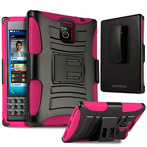 Blackberry Passport Case, CASEFORMERS Duo Armor HOT PINK for Blackberry Passport Combo Case with Stand and Holster