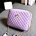 Outtop Crown Messenger Bags Rivet Chain Shoulder Bag Leather Crossbody 22cm(l)×16.5cm(h)×8cm(w) (Purple)
