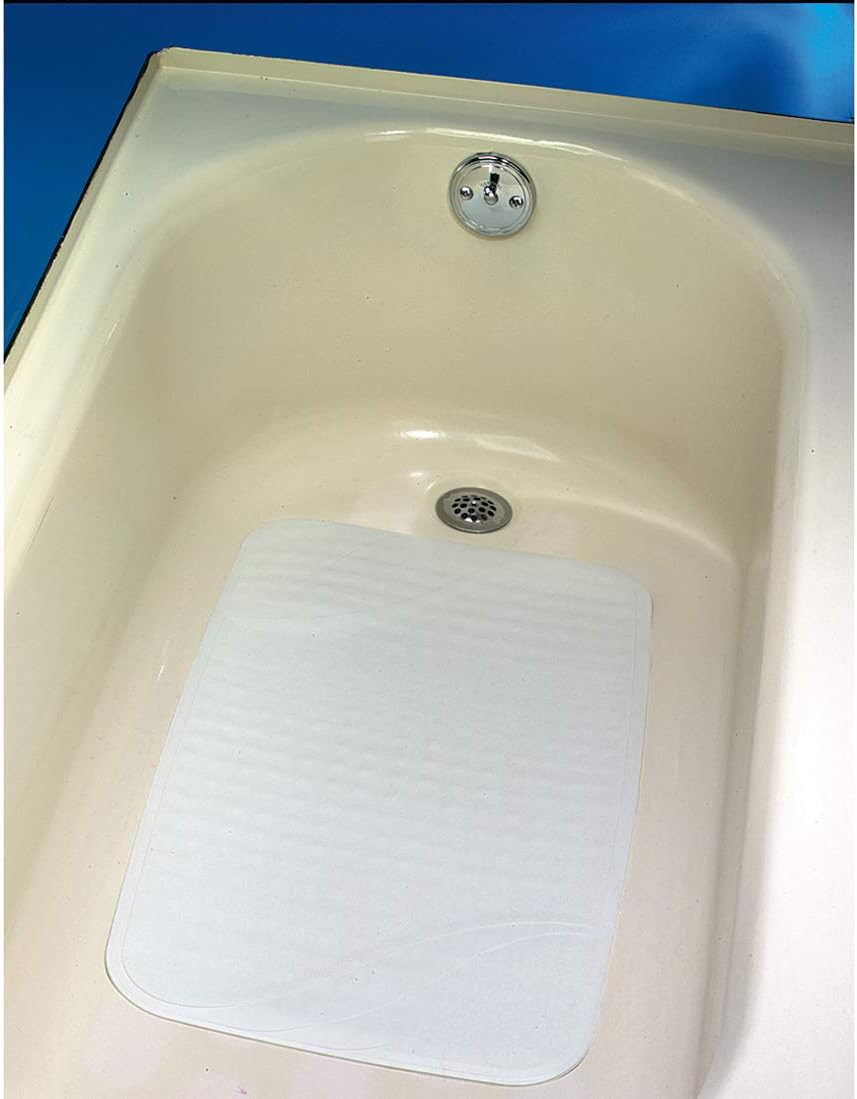 Carex Nonslip Tub Mat - Shower Mat and Bathtub Mat, White, 28 x 16: Health & Personal Care
