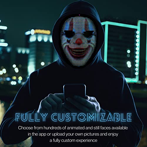 MAN Face Transforming LED Mask Electronic Changing Facial