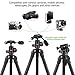 Camera Tripod, Zecti Adjustable Lightweight DSLR Travel Tripod Stand for Video Canon Nikon Sony Samsung Olympus Panasonic Pentax