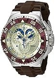 Invicta Men's 'Excursion' Swiss Quartz Stainless Steel and Silicone Watch, Color:Brown (Model: 18560)