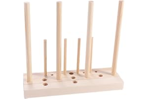 POKINGE 5 in 1 Bow Maker for Ribbon Wreath, Wooden Crafts Bowknot Maker Gift Packing Bow Making Tool Holiday Party Decoration for Hair Bow, Corsages