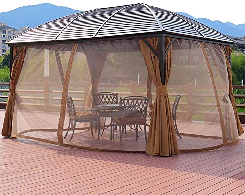HLZY Gartenmöbel Pavillon Garten Gazebo, Patio Pavilion Markise Aluminium-Pavillon Mobil Four Corner Pavilion… – Bild 2