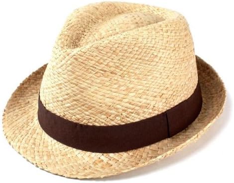 Amazon メンズ ハット ストローハット ブランド ジェフリービーン 夏 帽子 Straw Hat 中折れハット ナチュラルカラー ハット 通販