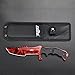 CIMA Multi-color Fixed Blade Tactical Knife CS:GO Classic knife,10.8 inch Overall (red)