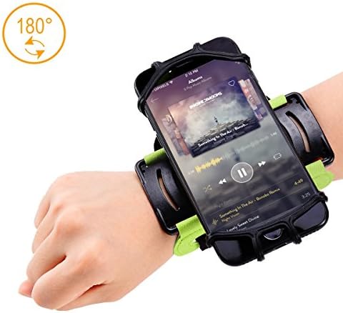 Sport Wristband for iPhone X /8 Plus/ 8/ 7 Plus/ 7/ 6S Plus/ 6S, Samsung S8 Plus/ S8/ S7, Huawei P9 Plus, P9, OPPo R9 Plus, 180º Rotatable Running Workout Forearm Phone Holder(4 to 6.2 inch) - Green
