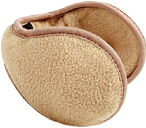 Mens Black Fleece Ear Warmers (KHAKI)
