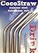CocoStraw 10 Reusable Straws - Stainless Steel Drinking - Set of 10 + Cleaner - Eco Friendly, SAFE, NON-TOXIC non-plastic- CocoStraw Brand