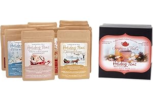 SIMPSON & VAIL, INC. Simpson & Vail, Holiday Gift Sampler Assortment Variety Box, Loose Leaf Tea - 1 Box / 10 Packages
