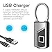 Fingerprint Biometric Padlock Anytek Biometric Digital Lock L1 Travel Lock Stainless Steel Aluminum IP66 Waterproof USB Charge Security Lock for Gym Locker Luggage Suitcase Cabinet