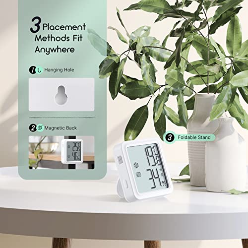 Inkbird WiFi Thermometer Hygrometer, IBS-TH3-PLUS WiFi Indoor Temperature Sensor with LCD Display, App Supports, Alert and Data Storage, Thermometer and Digital Hygrometer for Cellar, Greenhouse