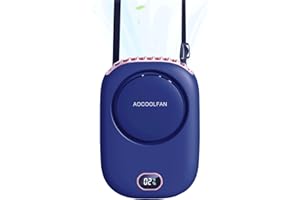 AOCOOLFAN Portable Neck Fan, Handheld Mini Fan Small Personal Fan, Hand Held Fan USB Rechargeable Eyelash Fan for Kids Girls Boys Woman Man Home Outdoor Travel (navy blue)