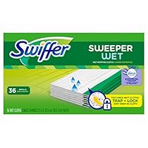 Swiffer Sweeper Wet Mopping Pad Refills for Floor Mop with Febreze Lavender Vanilla & Comfort Scent 36 Count