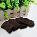 24pcs Chair Legs Socks, Knitted Furniture Leg Floor Protectors, Chair Feet Covers for Bar Stool, Dinning Chairs or Table, Protect Hardwood Floors from Scratches and Reduce Noise (Brown)