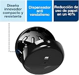 Tork SmartOne Toilet Roll Dispenser Black T8 High Capacity Elevation view 4