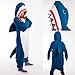 HKSNG Blue Shark Adults Animal Kigurumi Cosplay Costume Pajamas Onesies(Medium)