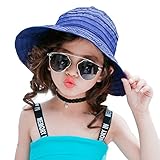 PT FASHIONS Summer Wide Brim Foldable Sun Hat Beach UPF 50+ Visor Cap Women Kids