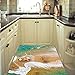 Kemilove 3D Floor/Wall Sticker Removable Mural Decals Vinyl Art Living Room Decors(Beach)