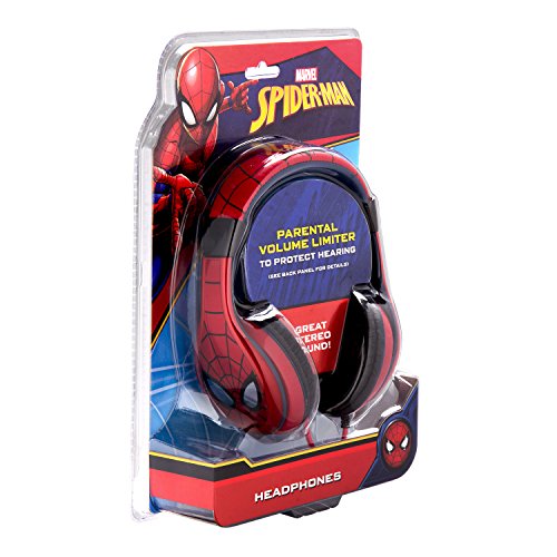 51YKxnhNWAL - Spiderman Headphones for Kids with Built in Volume Limiting Feature for Kid Friendly Safe Listening