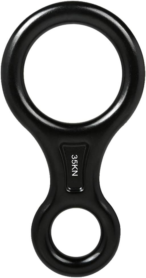 AOKWIT Rescue Figure 8 Descender Climbing Gear Downhill Equipment 35KN/3500kg 7075 Aluminum Alloy Rigging Plate for Climbing Belaying and Rappeling Device (Black) : Sports & Outdoors