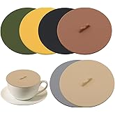 WINDAWNKE 6 Pack Silicone Lids for Cups, Silicone Cup Covers for Drinks, 4 Inch Multicolored Cup Lids for Mugs Tea Coffee Cups