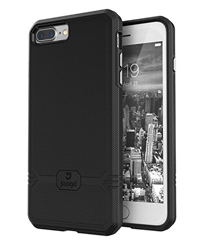 iPhone 8 Plus Case, iPhone 7 Plus Case, Slim Shock-absorbing Modern Slim Non-slip Grip Cell Phone Cases for Apple iPhone 8/7 Plus (Black)