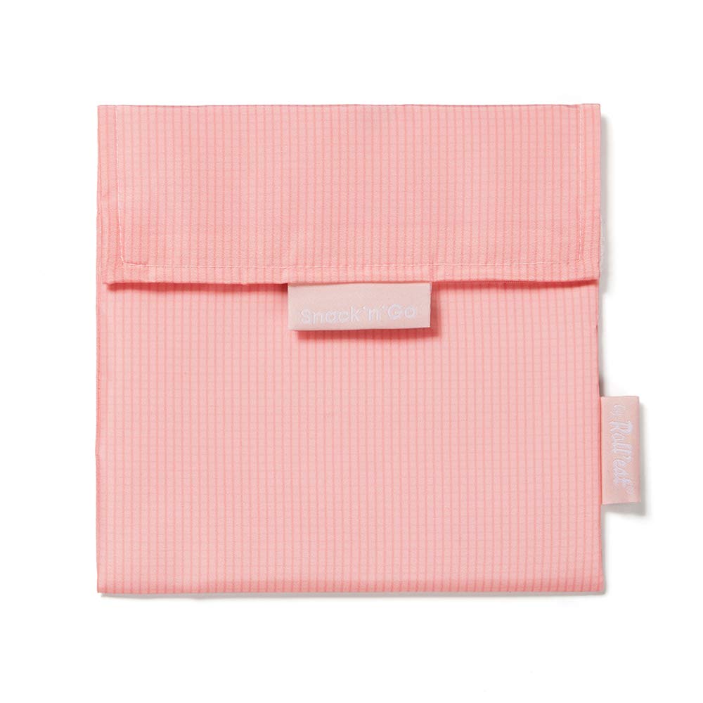 Roll’eat® Snack'n’Go Active | Reusable Snack Bag | Kids Snack Container | Eco-Friendly Food Bag | Pink Snack Holder