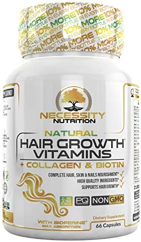 Hair Growth Vitamins Faster Formula Prevents Loss Strong Nails Healthy Natural Supplement Products Scientifically Formulated Pills W/Collagen Biotin 5000mcg Keratin & Bamboo All Hair Types Skin Glow