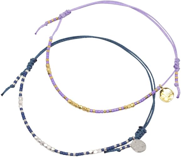 Amazon アンクレット ペア カップル シルバー ゴールド 日本製 つけっぱなし 2点セット アレルギー パープル ネイビー アンクレット 通販