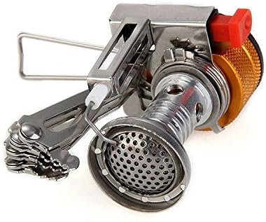 Kingshida Camping Stove, Backpacking Mini Hiking Stove Ultralight Collapsible Stove with Piezo Ignition for Outdoor