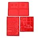 Gingerbread House Baking Tray for Christmas Desserts, Chocolate, Candy (Silicon, 3 Pieces)