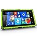 Microsoft Nokia Lumia 435 Case - Tough Rugged Dual Layer Protective Case with Kickstand for Microsoft Nokia Lumia 435 - Green