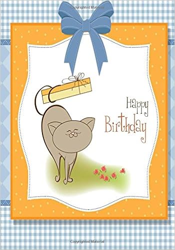 Happy Birthday Birthday Journal Notebook With Cute Cat Design