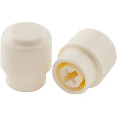 Musiclily Ultra Universal Vintage Guitar 3-Way Switch Tips Aged White 2Pcs | Barrel, Pickup Selector Lever Knobs, for Fender Squier Tele Style Electric Guitar