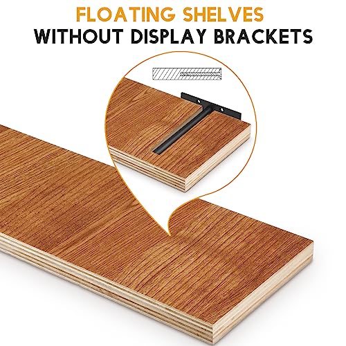 Dandat 12 Pcs Floating Shelf Bracket 8 Inch Heavy Duty Hidden Wall