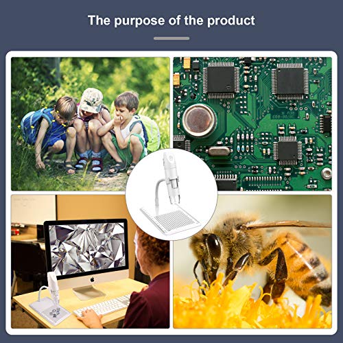 Microscopio Digital WiFi, HALOVIE Microscopio Digital Inalámbrico 50x -1000x Aumento 1080P HD 8 LED Microscopio Digital Electronico USB Compatible con iPhone/iPad/Mac/Teléfono Android/Tableta/PC