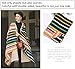 Promini Women's Soft Stripes Long Scarf with Tassels Winter Warm Blanket Large Wrap Shawl 79