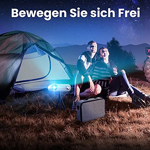 Beamer Full HD WiFi Bluetooth,6000 Lumen Mini Beamer Cube Unterstützung 1080P Full HD, Heimkino Beamer Projektor mit TV Stick/Type C/Android/iOS/HDMI/USB/SD/VGA