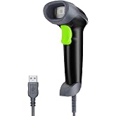 Eyoyo USB Handheld 2D QR Code Scanner PDF417 Data Matrix Barcode Scanner | Wired Automatic Bar Code Reader, Long USB Cable, for POS Mobile Payment, Supermarket, Warehouse